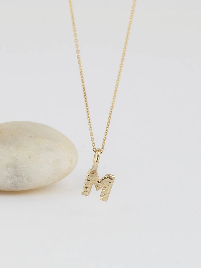 Gold Letter Charm Necklace 