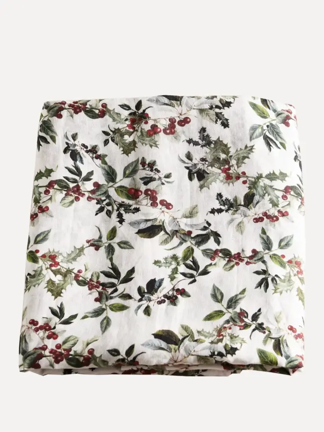 Holly leaf printed tablecloth