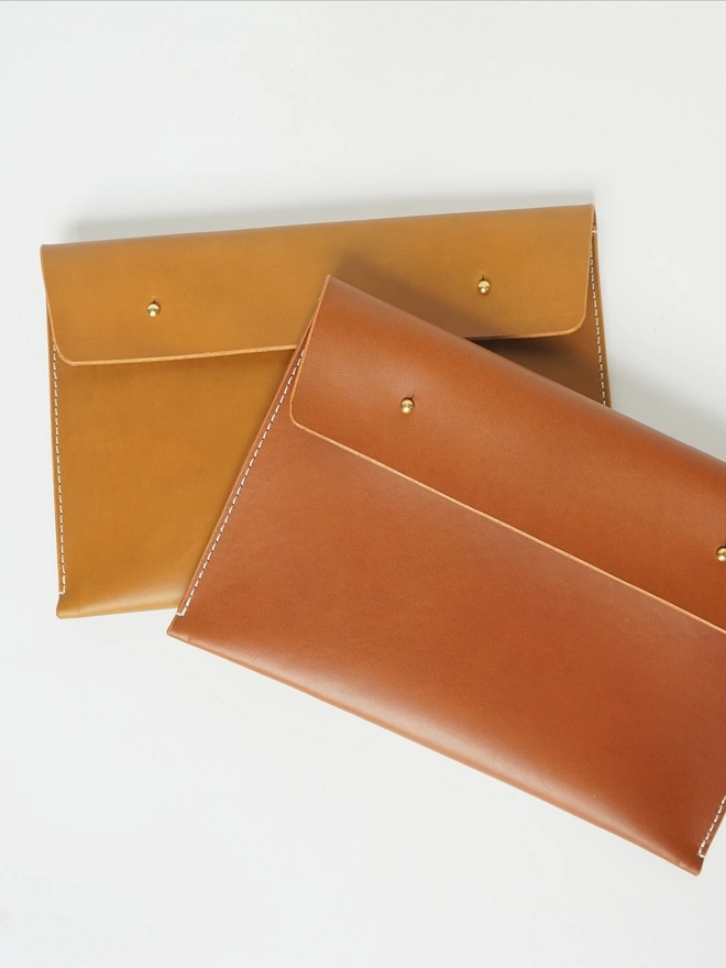Brown leather travel case
