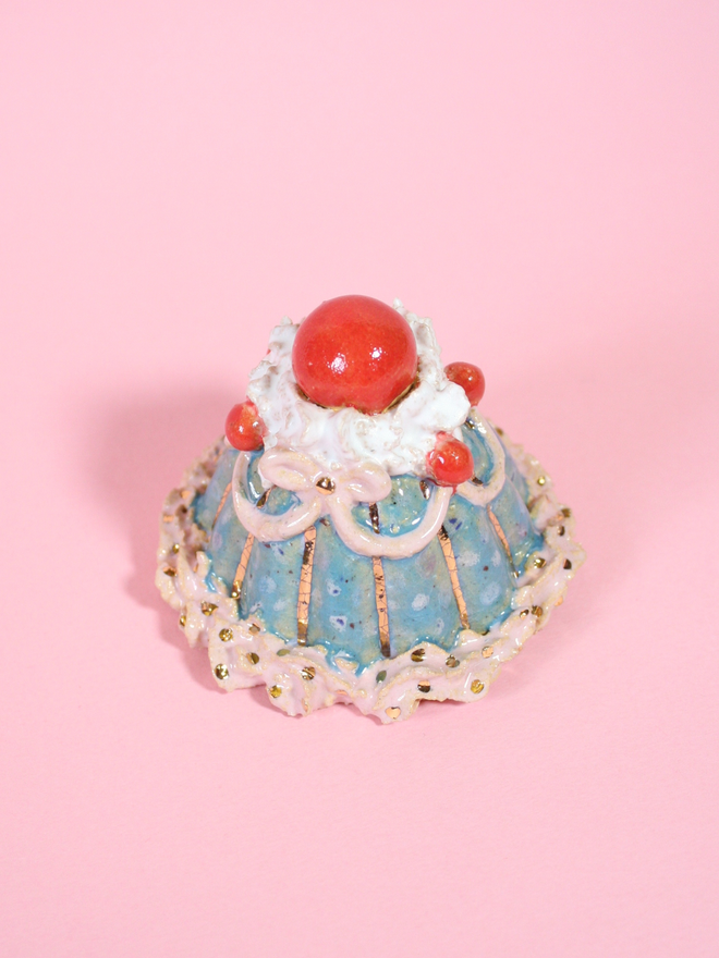 Vintage Mermaid Ceramic Cake Sculpture