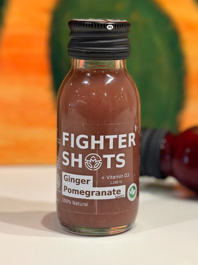 organic ginger pomegranate shot