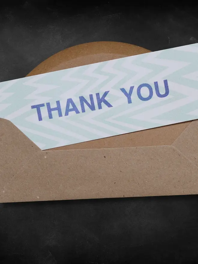 risograph graphic thank you card