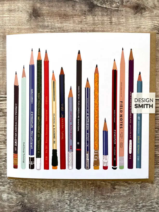 Pencils Blank Greetings Card