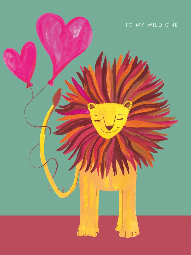 LION VALENTINES DAY CARD