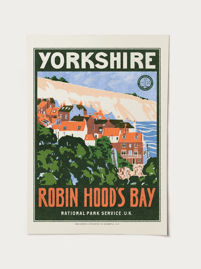 Visit Robin Hood's Bay Retro Print