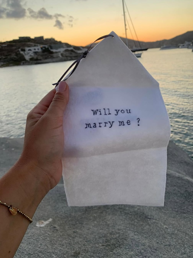 Will you marry me personalised letter