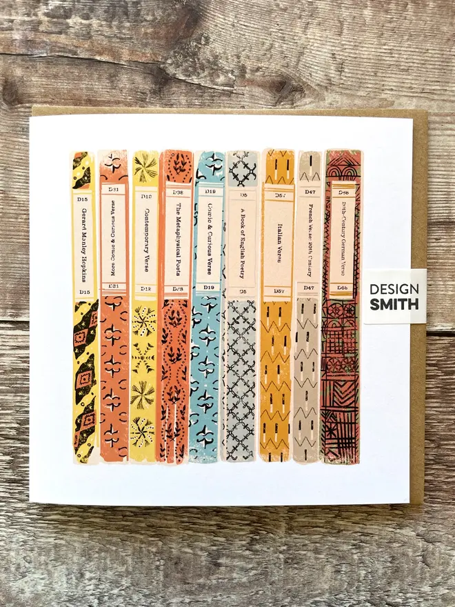 Penguin Poetry Books Blank Greetings Card