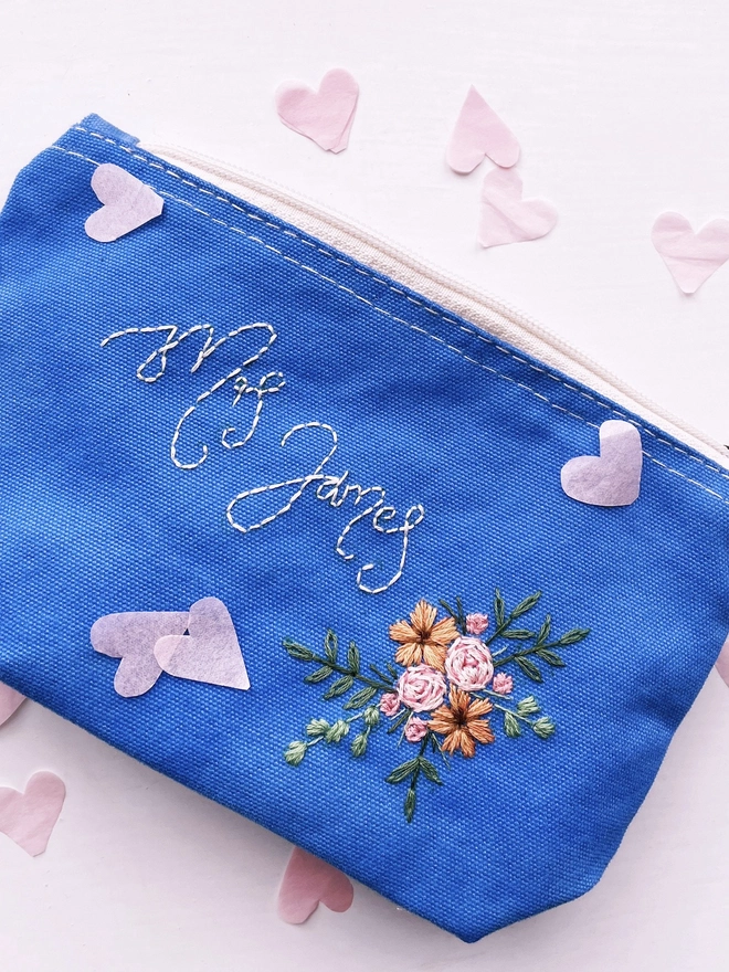 Personalised Wedding “Mrs” Cosmetic Bag