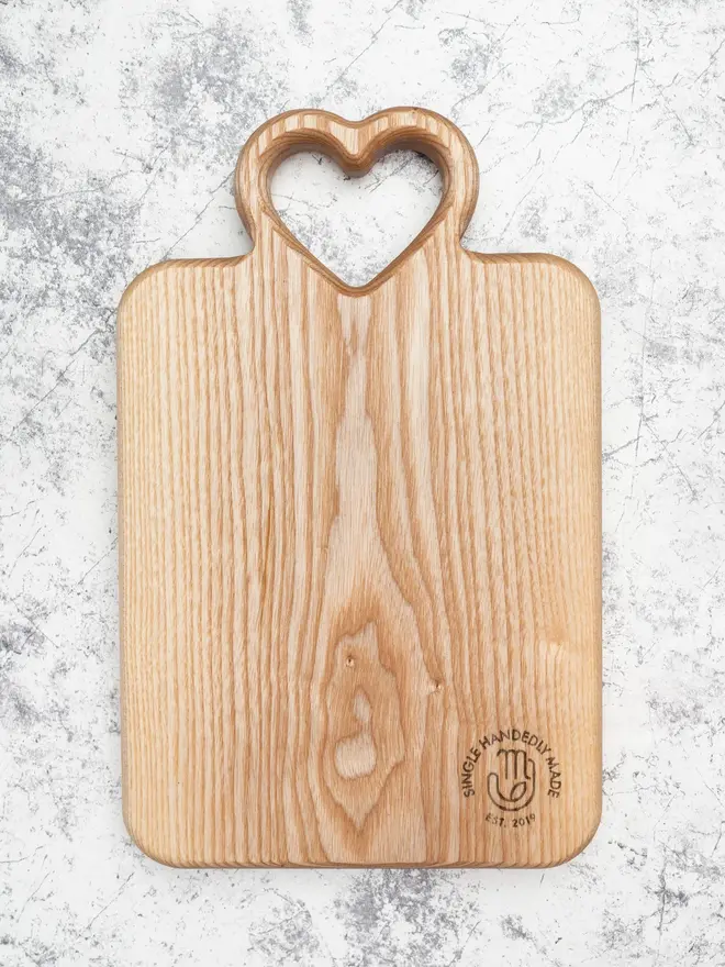 Small Serving Board, on a marble surface. 