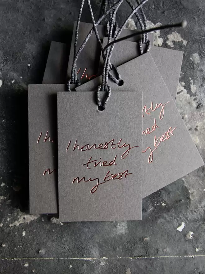 'I Honestly Tried My Best' Hand Foiled Gift Tags