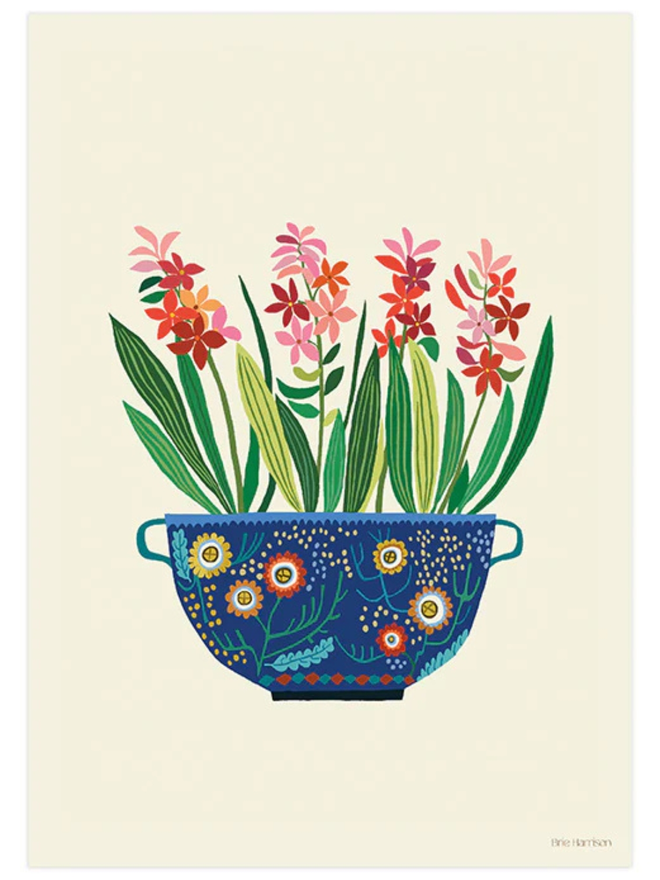 hyacinth vase print