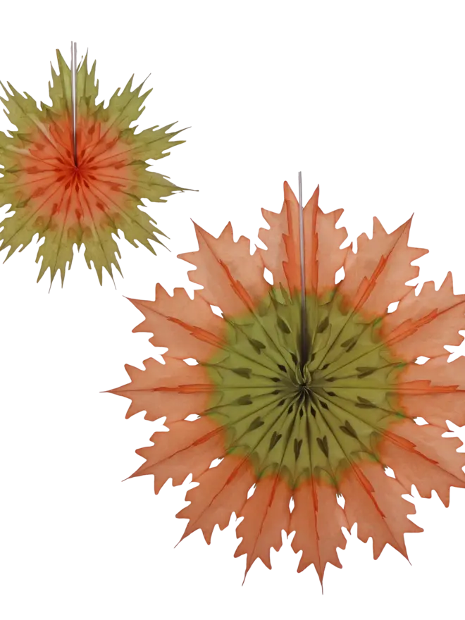 Classic Snowflake Olive & Terracotta Bunting Duo