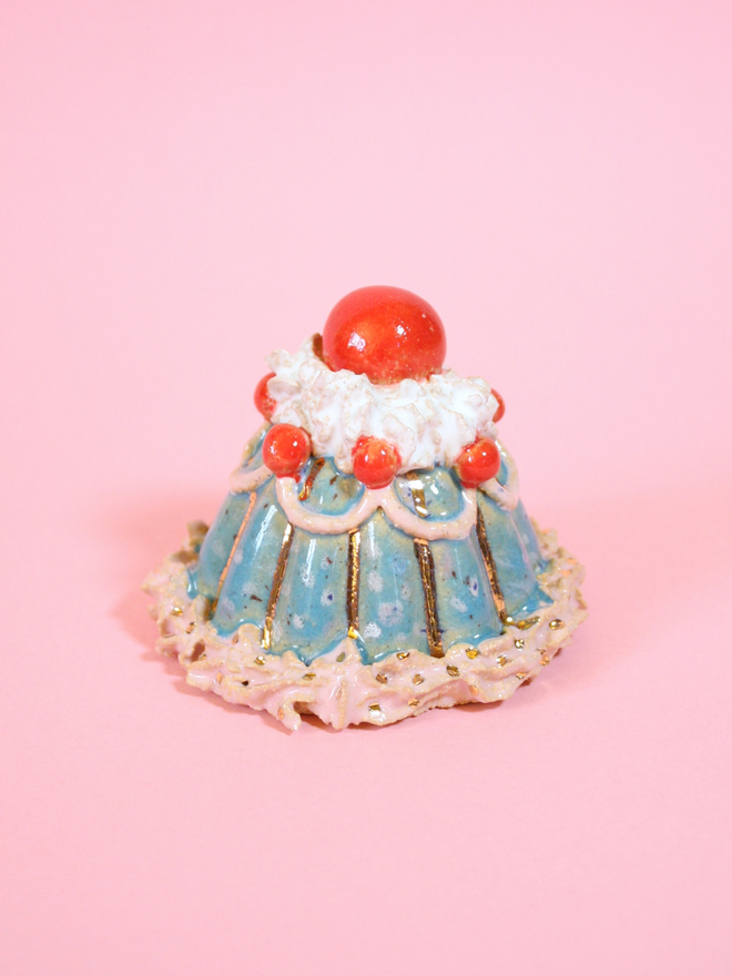 Vintage Mermaid Ceramic Cake Sculpture