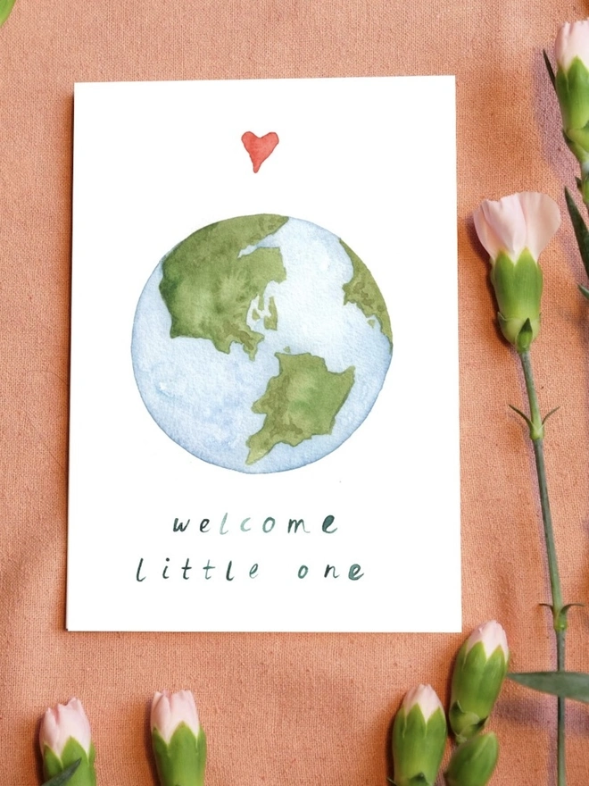 Welcome Little One – New Baby Greetings Card