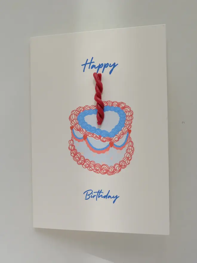 Personalised Candle And Cake Birthday Card