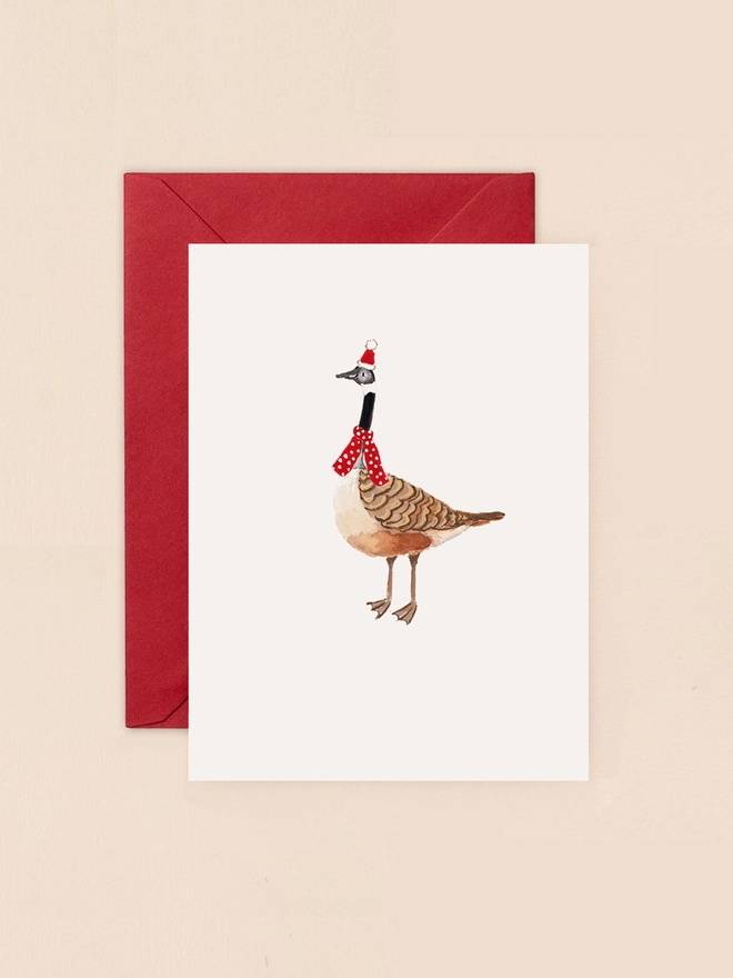 Christmas Canada Goose Mini Christmas Card