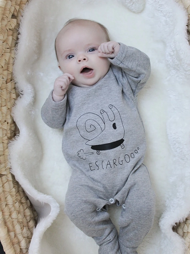 'Escargo' Baby Romper