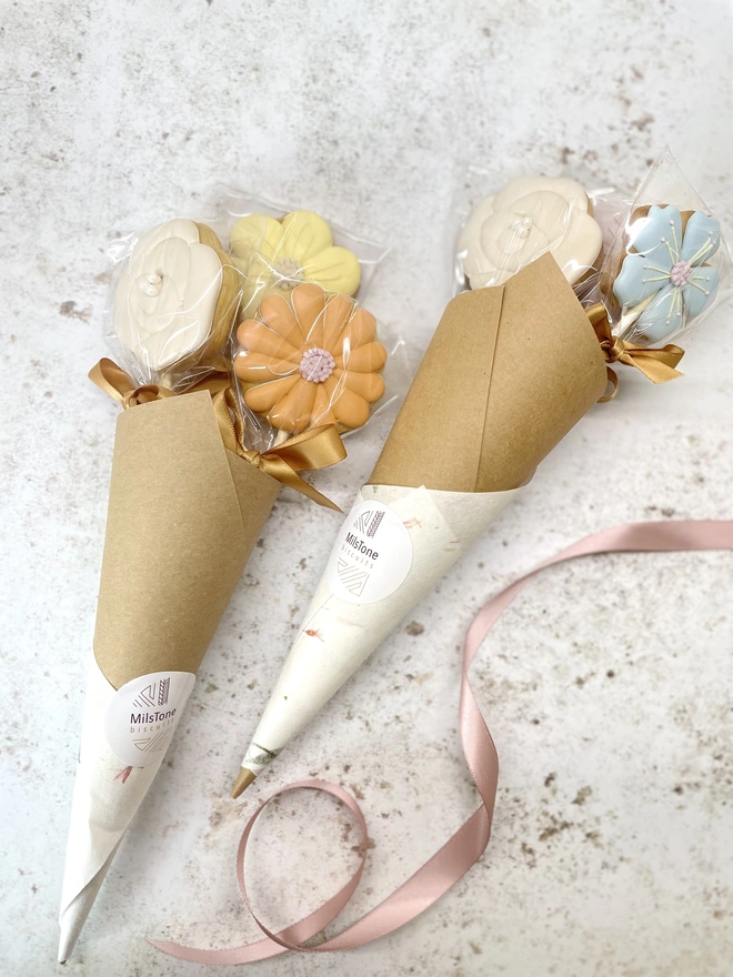 Flower bouquet biscuits