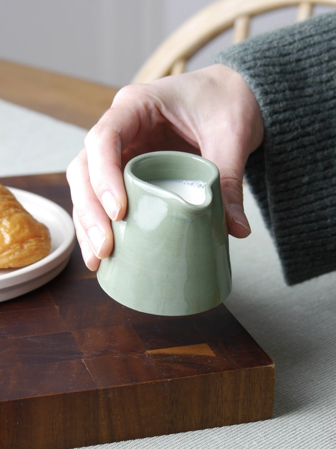 Ceramic Milk Jug green