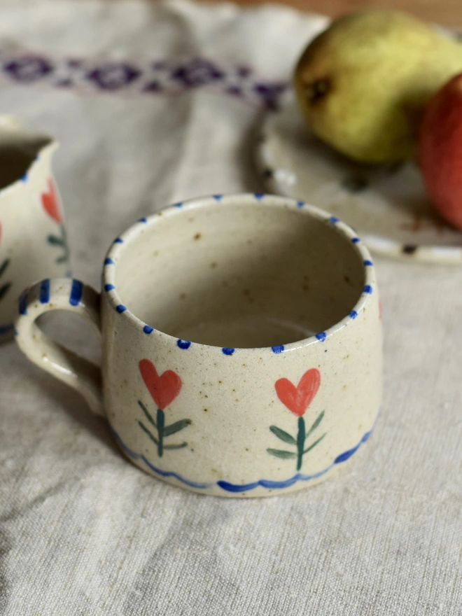 ceramic heart mug