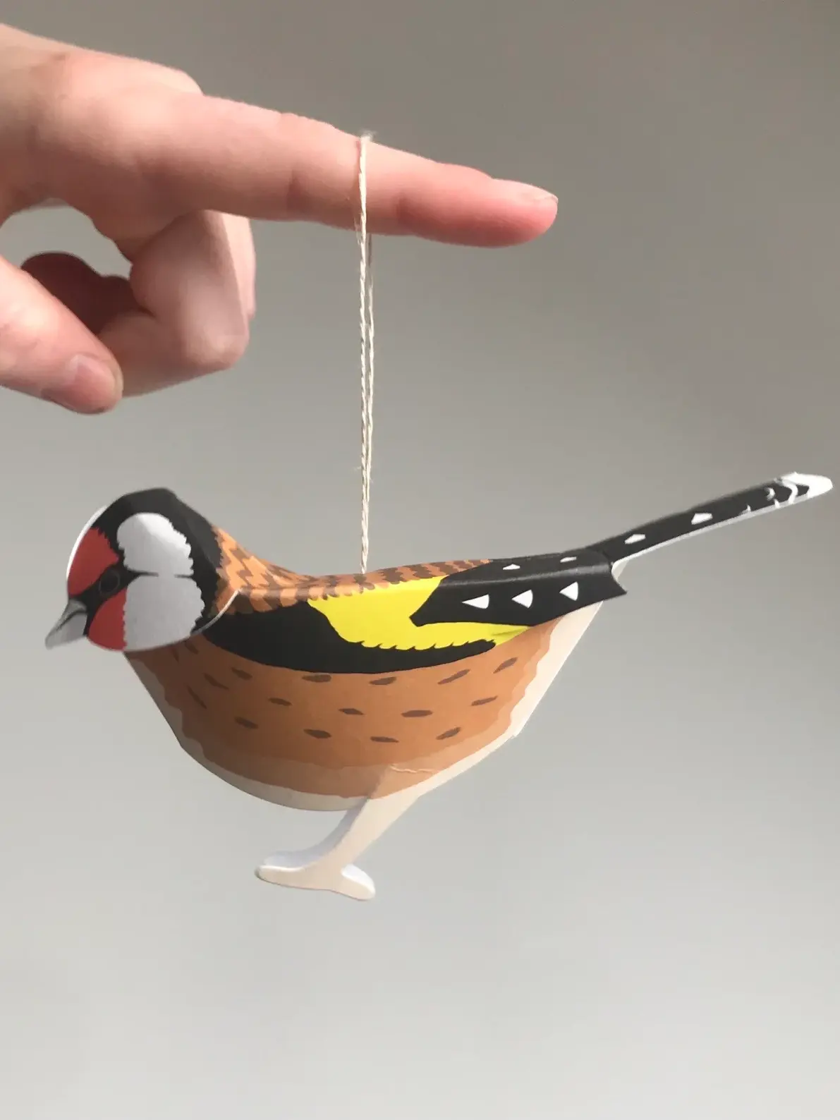 Card With 3D Goldfinch Ornament
