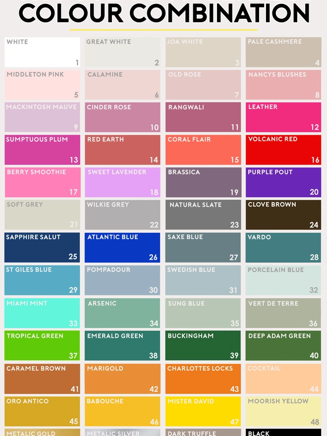 52 colours to choose from to personalise your sectioned jewellery box