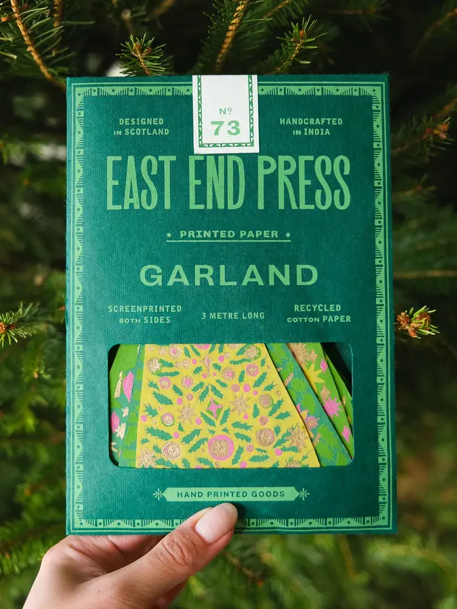 Midcentury Trees Sewn Garland (Set Of 6)