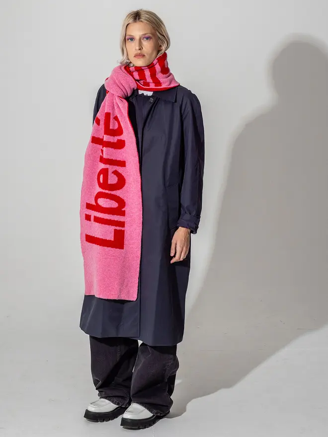 French Rose & Rouge Liberté Egalité Sororité scarf