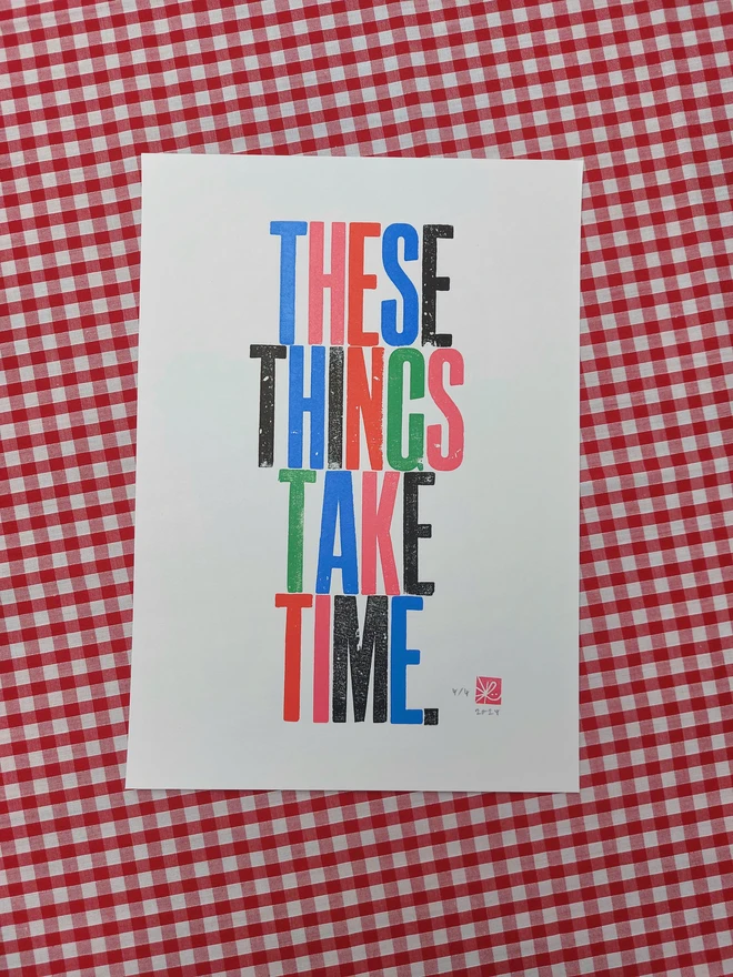 Example of Custom Letterpress Print