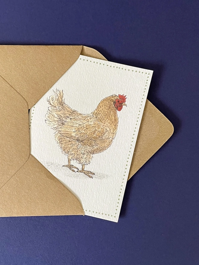 Garden Lover's Chicken Notecard