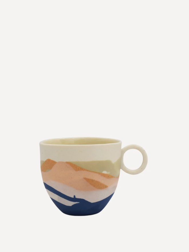 Shore Dreamlands Espresso Cup. A cup from the Shore Dreamlands collection, showing typical decoration.