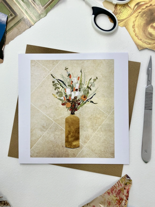 golden bloom greetings card