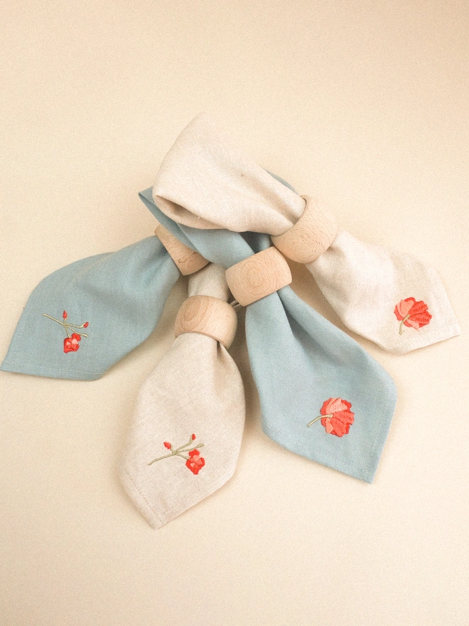 Geranium napkins