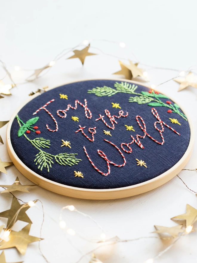 Special embroidered Christmas Hoop