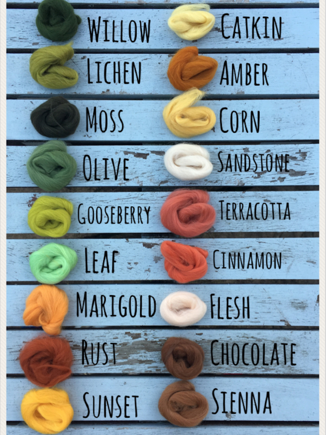 Chunky Knitted Merino Wool Colour Chart