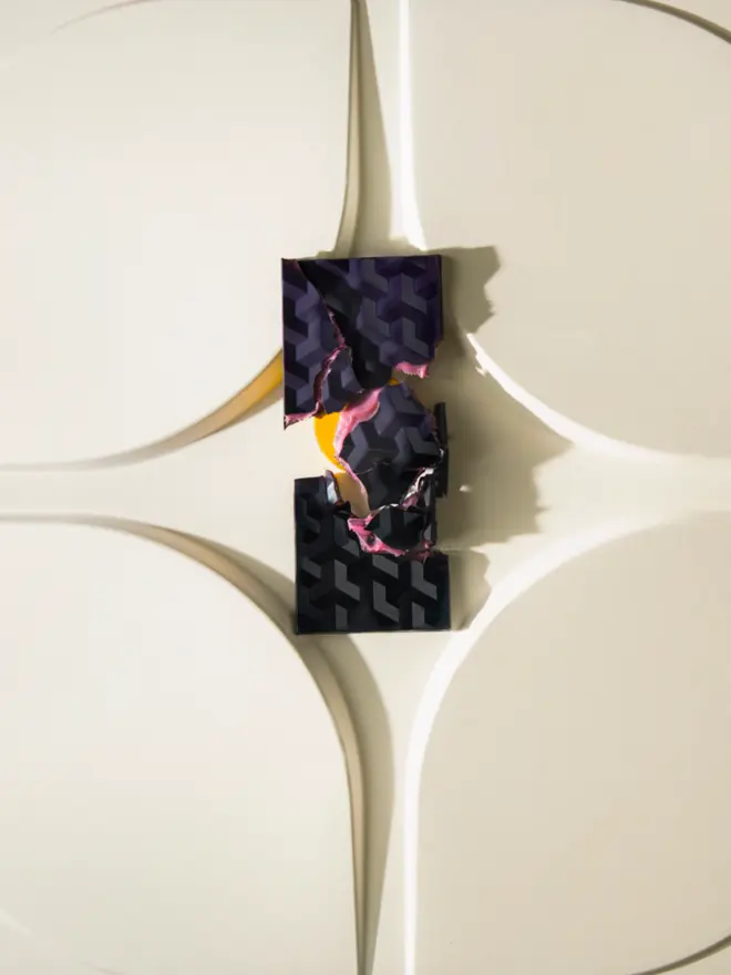 violet vegan chocolate bar