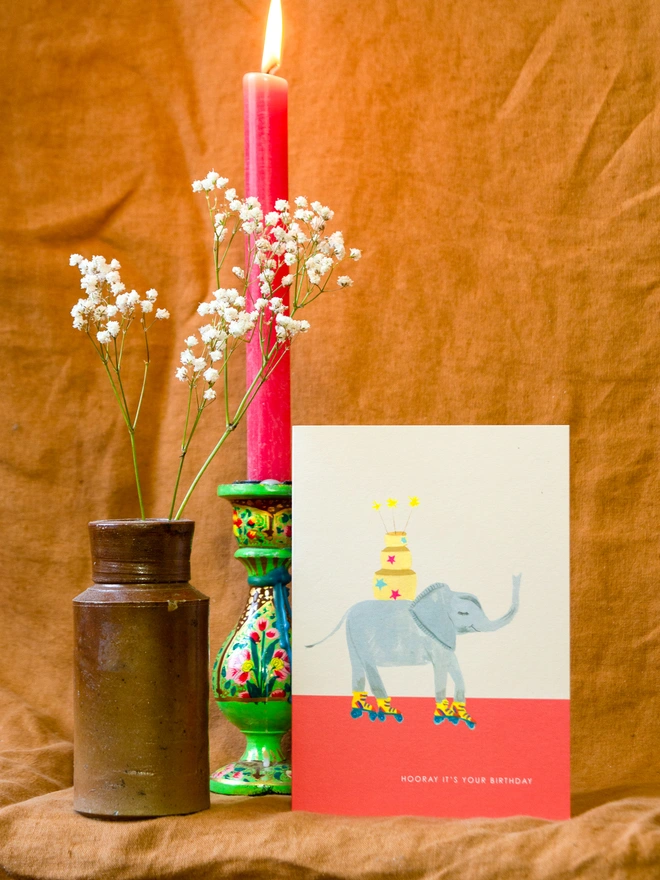 elephant birthday card