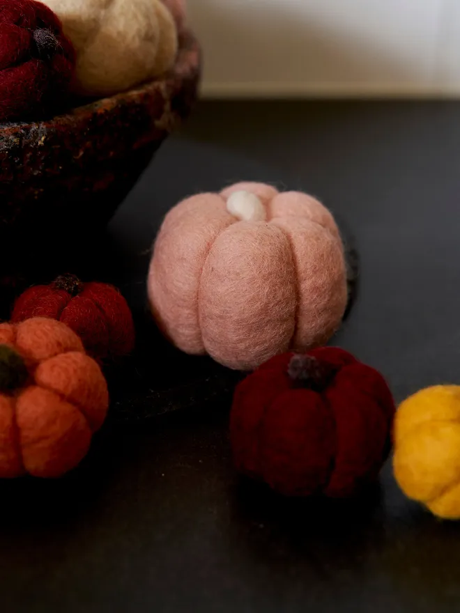 Halloween felt pumpkin decorations