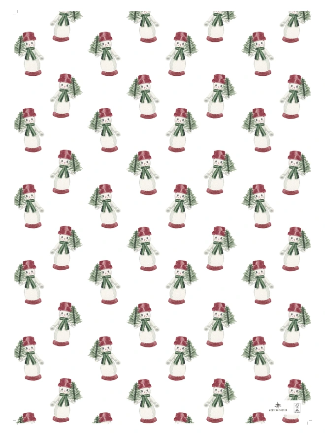 Snowman Gift Wrap