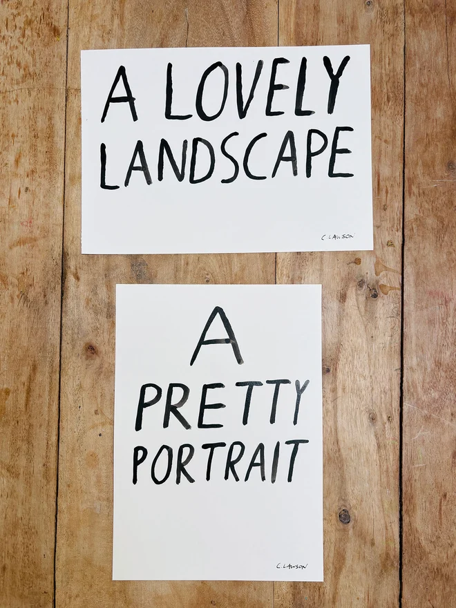 A Lovely Landscape ink drawing by Chloe Lawson