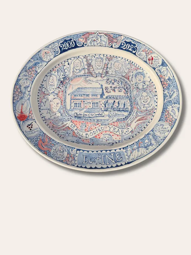 XL platter makes for a huge showstopper. Completely personalised, the illustrations bring the recipients life to life. Hand-painted and packed with memories to treasure