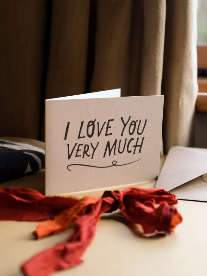 'I Love You Very Much' romantic greetings card for Valentine's