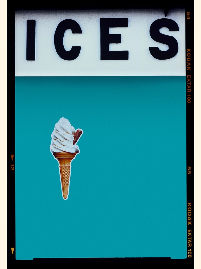 Ices blue curacao pop art colour typography print