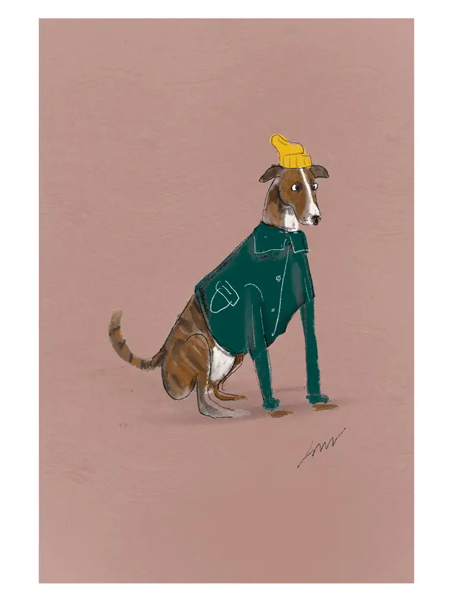 mini greyhound illustration