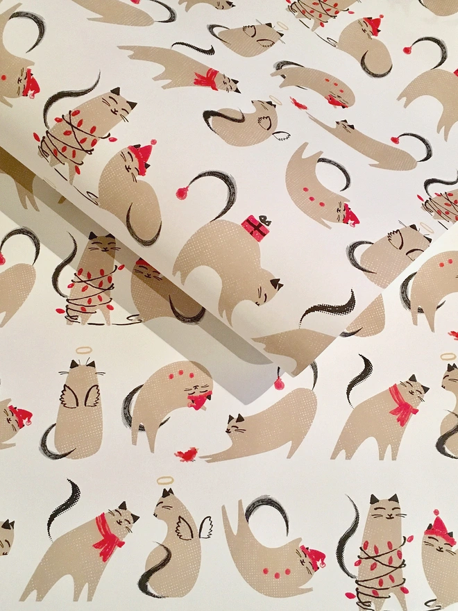 Christmas Wrapping Paper for cat lovers