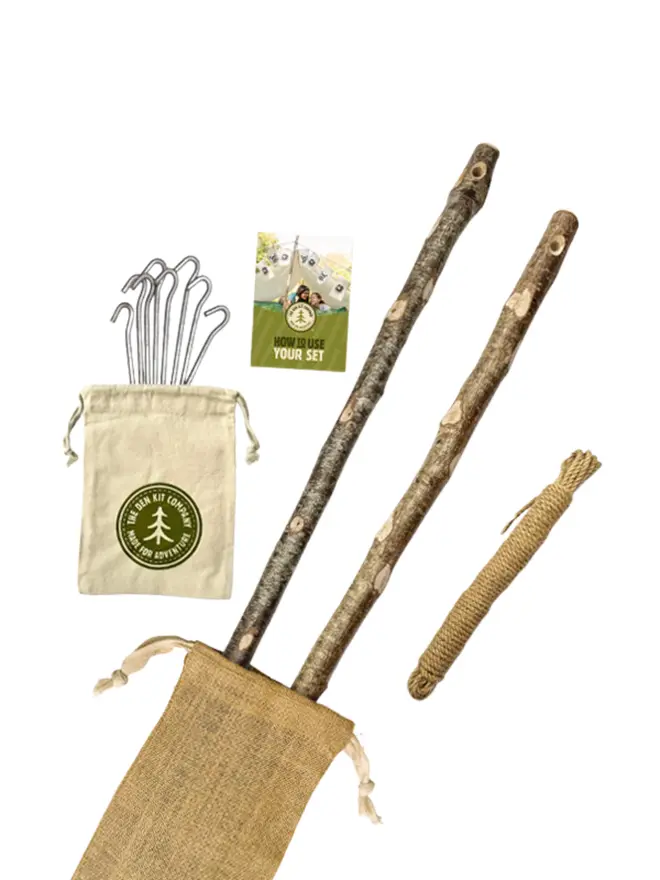 contents of the den pole set on a white background