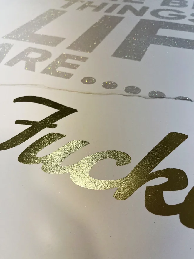 best things in life are fucking expensive screen print