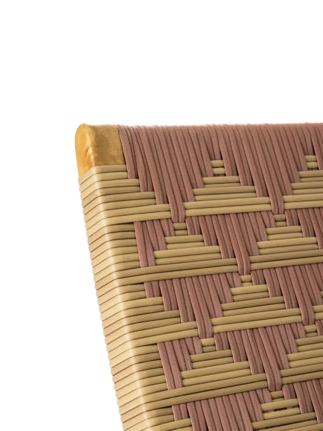 Burnt ochre lounge chair detail