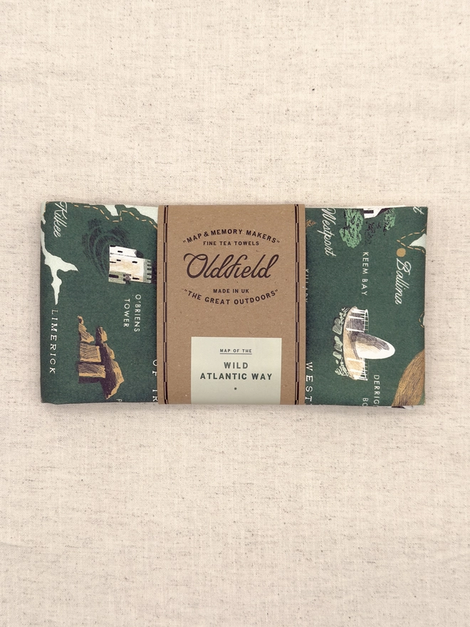 Wild Atlantic Way Tea Towel Folded Front
