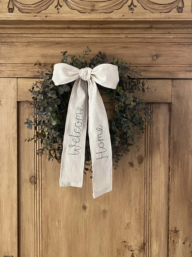 Personalised Wired Linen Bow